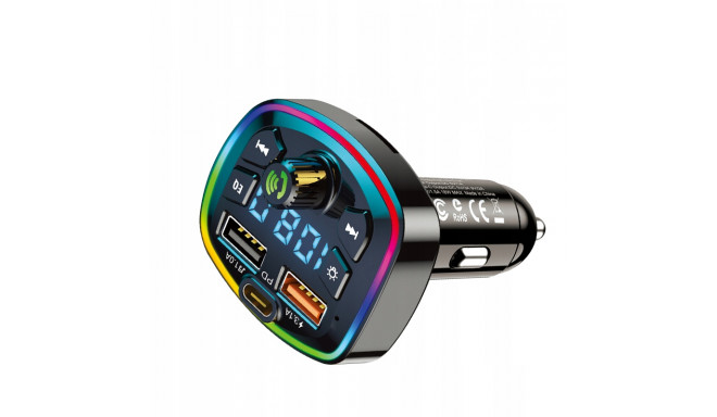 KAKUSIGA KSC-851 auto FM raidītājs QC 3.0 | 18W | USB Flash | Bluetooth 5.0 Melns