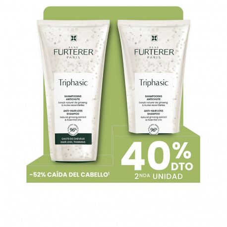 RENE FURTERER TRIPHASIC CHAMPÚ ANTICAÍDA LOTE 2 x 200 ml