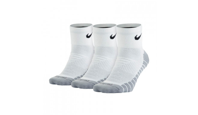 Nike Dry Cushion Quarter 3Pak M SX5549-100 socks (39 - 42)