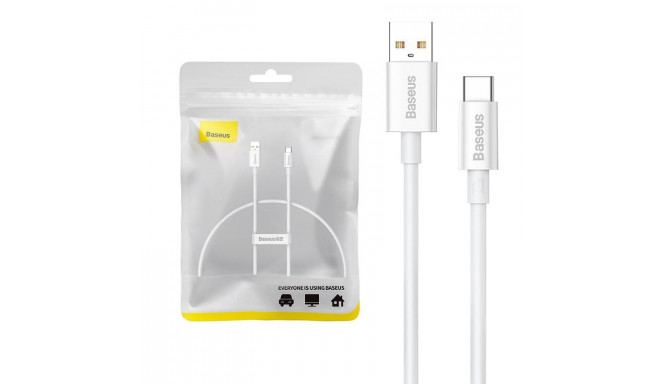 Cable USB do USB-C Baseus Superior 100W 0.25m (white)