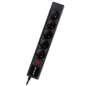 Power strip PowerGear 3,0m Black 5 sockets