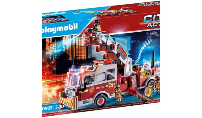 Figures set City Action 70935 Rescue Vehicles: Fire Engine with Tower Ladder