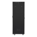 Installation cabinet rack 19 42U 600x800 black, perforated lcd door (flat pack)