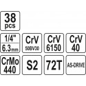 Yato YT-14471 mechanics tool set