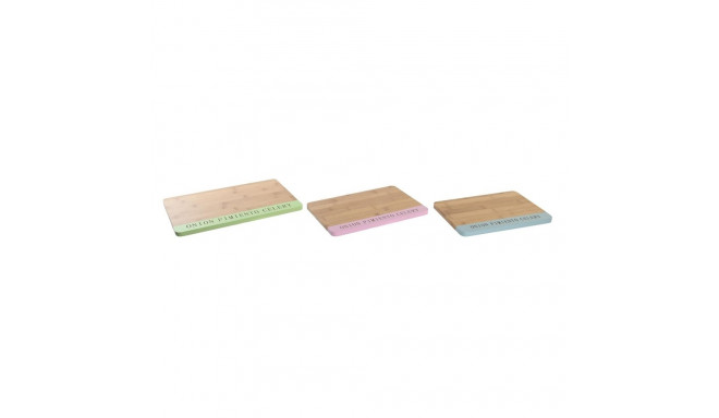Cutting board DKD Home Decor Blue Green Pink Bamboo 33,5 x 22,4 x 1,2 cm