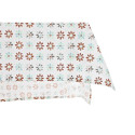 Laudlina ja salvrätikud DKD Home Decor 2 Ühikut 150 x 150 x 0,5 cm Hall Taevasinine