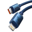 Baseus Type-C - Lightning cable, Crystal Shine Series Fast Charging Data Cable 20W 1.2m Blue (CAJY00