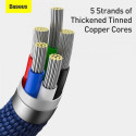 Baseus Type-C - Lightning cable, Crystal Shine Series Fast Charging Data Cable 20W 1.2m Blue (CAJY00