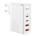 Baseus Travel Charger GaN2 Pro Quick wall charger C+C+U+U, PD 3.0, QC 4.0+, 100W EU White (CCGAN2P-L