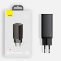Baseus Travel Charger GaN2 Lite Quick Charger C+U QC 3.0 PD 3.0 65W EU Black (CCGAN2L-B01)
