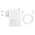 Baseus Travel Charger GaN2 Pro Quick wall charger C+C+U+U, PD 3.0, QC 4.0+, 100W EU White (CCGAN2P-L