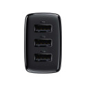 Baseus Travel Charger Compact wall Charger U+U+U, 17W EU black (CCXJ020101)