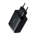 Baseus Travel Charger Compact wall Charger U+U+U, 17W EU black (CCXJ020101)