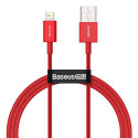 Baseus Lightning Superior Series cable, Fast Charging, Data 2.4A, 1m Red (CALYS-A09)