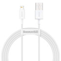 Baseus Lightning Superior Series cable, Fast Charging, Data 2.4A, 1.5m White (CALYS-B02)