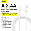 Baseus Lightning Superior Series cable, Fast Charging, Data 2.4A, 1m White (CALYS-A02)