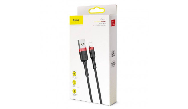 Baseus Lightning Cafule Cable 2A, 3m Red/Black (CALKLF-R91)