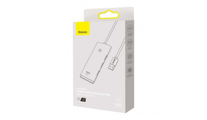 Baseus HUB Lite Series 4-in-1 adapter (USB-A to 4xUSB-A 3.0) cable 0.25m, Black (WKQX030001)