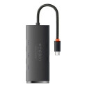 Baseus HUB Lite Series 4-in-1 adapter (Type-C to 4xUSB-A 3.0 5Gb/s) cable 0.25m, black (WKQX030301)