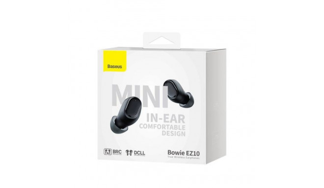 Baseus Earphone Bluetooth Bowie EZ10 BT 5.3, TWS, Black EU (A00054300116-Z1)