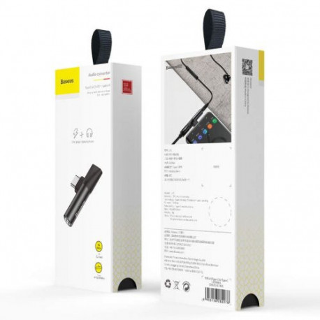 Baseus Converter L41 Type-C (input) for Type-C + 3.5 mm connector Black (CATL41-01)