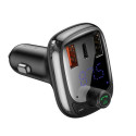 Baseus Car Charger Bluetooth FM Transmitter S-13, BT. 5.0, 10m Range, USB-A QC 12V/ 2.4A, USB-A 5V/ 