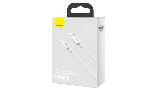 Baseus Type-C Superior series fast charging data cable 66W (11V/6A) 1m White (CATYS-02)