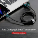 Baseus Type-C Cafule Cable 3A 0.5m Red + Black (CATKLF-A91)