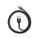 Baseus Type-C Cafule Cable 3A 0.5m Red + Black (CATKLF-A91)