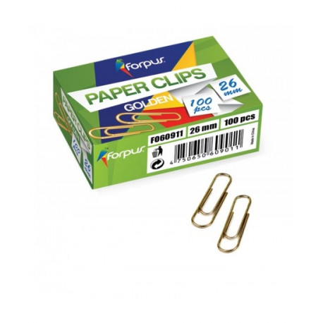Kirjaklambrid Forpus 26mm 100tk vaskne (2 tk)
