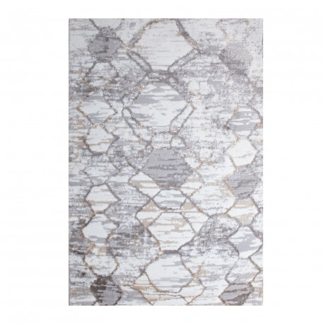 Carpet SALAMANCA-3, 133x190cm, silver/white