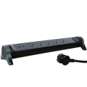 Extension cord 6x2PZ 1.5m black