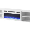 RTV cabinet POLO 180x33x39 white + fireplace white