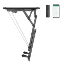 Maclean electric ceiling mount for TV, TUYA support, max VESA 600x400, for sloping walls, remote con