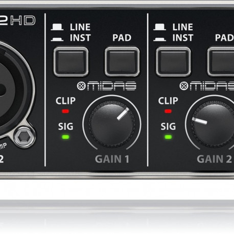 Behringer heliliides UMC202HD salvestamiseks mõeldud