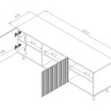Cama RTV cabinet PAFOS 150x42x52 white matt