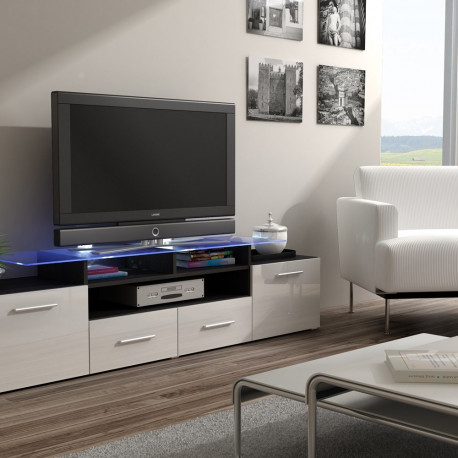 Cama TV stand EVORA 200 wenge/white gloss