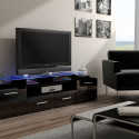 Cama TV stand EVORA 200 black/black gloss