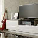 Cama TV cabinet SIGMA 3 180 white/white gloss + sonoma oak Cama TV cabinet SIGMA 3 180 white/white gloss + sonoma oak