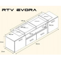 Cama TV stand EVORA 200 white/white gloss