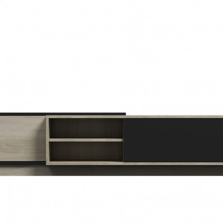 Cama TV cabinet SIGMA1 180 sonoma oak/black gloss