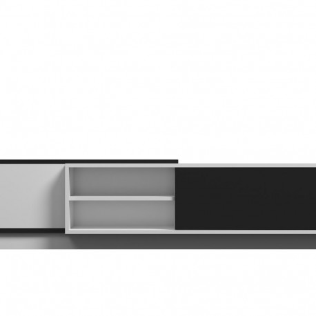 Cama TV kapp SIGMA1 180 valge/must läikiv