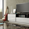 Cama TV cabinet SIGMA 3 180 white/white gloss + black