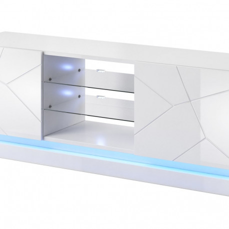 Cama TV cabinet QIU 160 MDF white gloss/white gloss