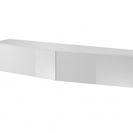 Cama TV alus VIGO SLANT 180cm (2x90) valge/valge läikiv