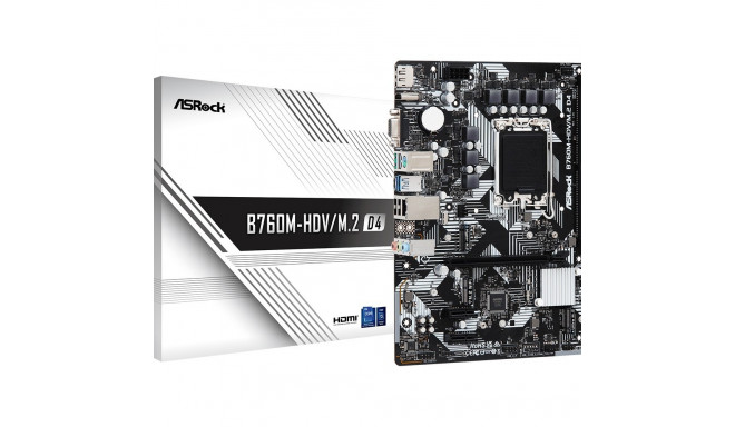 Asrock B760M-HDV/M.2 D4 Intel B760 LGA 1700 micro ATX