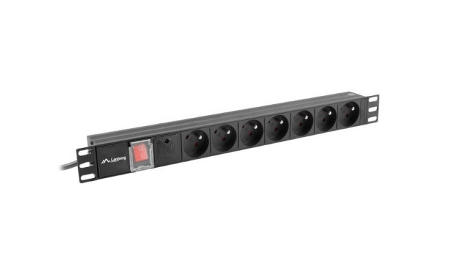 LANBERG PDU RACK POWER STRIP (1U,16A,7X 230V,2M)