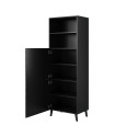 Cabinet ABETO 60x40x176.5 cm gloss black/black