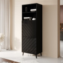 Cabinet ABETO 60x40x176.5 cm gloss black/black