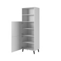 Cabinet ABETO 60x40x176.5 cm white/gloss white